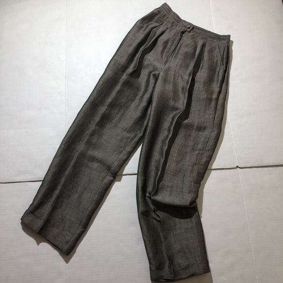 Petite Gray Silver Pants - Picture 1 of 7